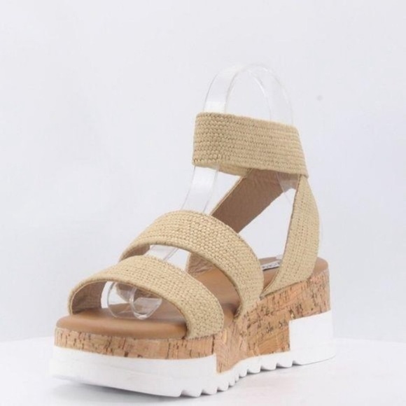 White & Cork Platform Sandal - Picture 3 of 6